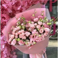 Author's Bouquet with eustoma and rose