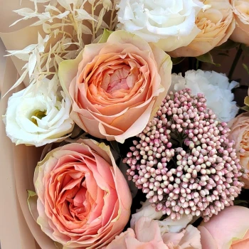Author's bouquet with peony roses Gravity